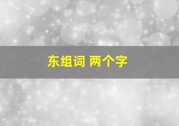 东组词 两个字